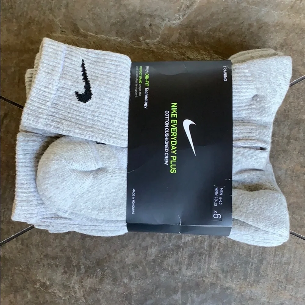 NIKE EVERYDAY CUSHIONED 6 pairs set CREW SOCKS Men’s